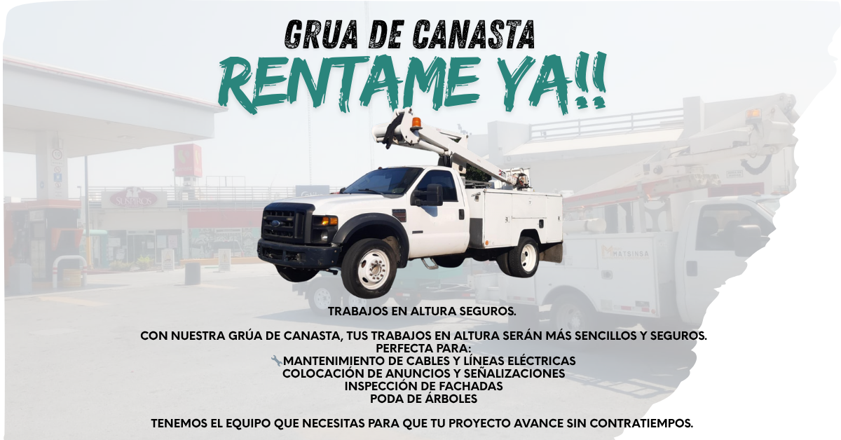 Renta de grua de canasta